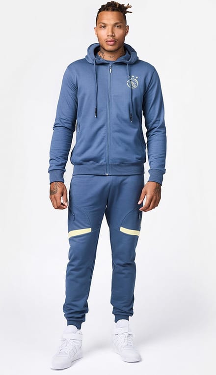 Ajax-hooded sweatvest blauw senior
