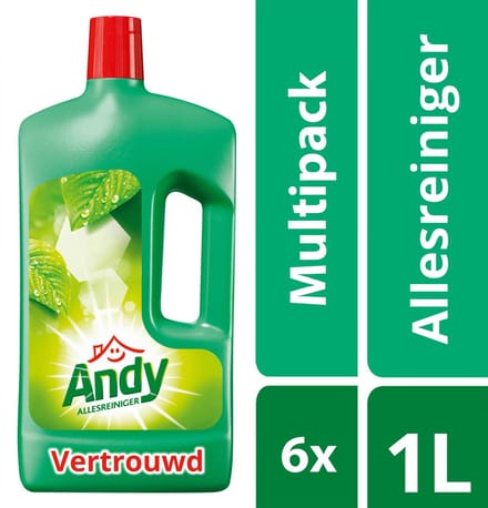 Andy Vertrouwd - 6 x 1 l - Allesreiniger - Voordeelverpakking