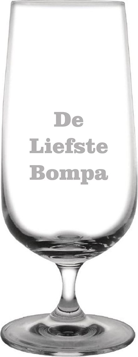 Bierglas op voet gegraveerd - 41cl - De Liefste Bompa