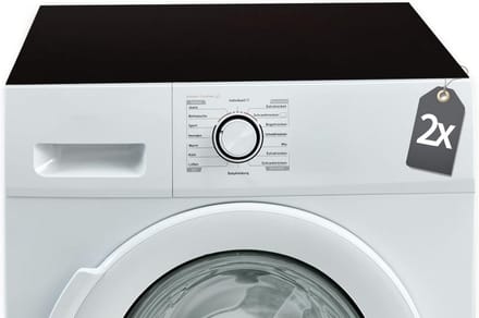 Antislip Wasmachine Onderleggers Set van 2 - Universeel Maatwerk - Zwart