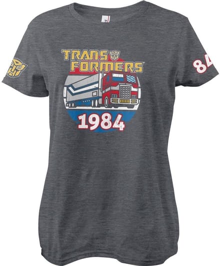 Transformers Optimus Prime uit 1984 Girly T-shirt voor dames, donker/gemêleerd