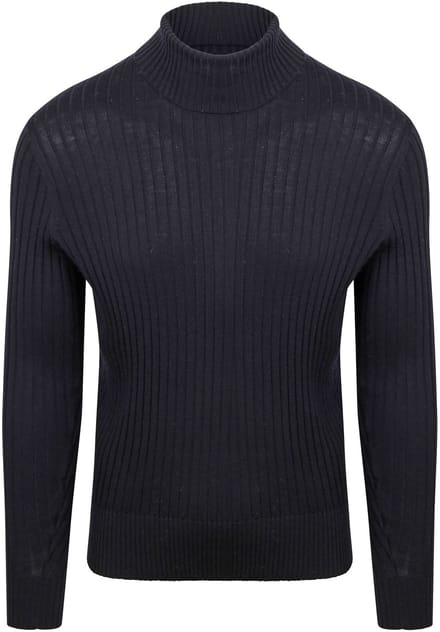Suitable Coltrui Rib Merino Donkerblauw (navy) - Maat XL - Heren