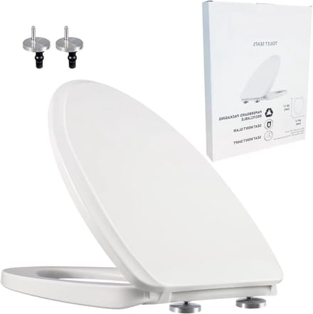 Toiletbril - WC Zitting - Hygiënisch Gemak - Langzame Sluiting - Ovaal - Wit