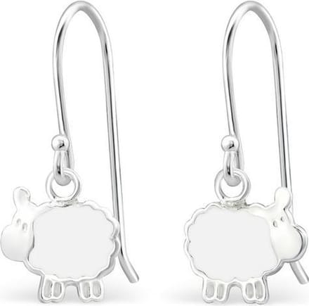 Amanto Kids Oorbellen Chiel - 925 Zilver E-Coating - Schaapje - 10x20mm