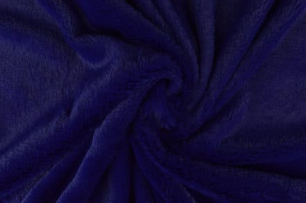 10 meter zachte bont stof - Donkerblauw - Pluche stoffen - 155cm breed