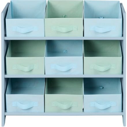 LIVARNO Kinder opbergkast, met 9 textielboxen (Blauw)