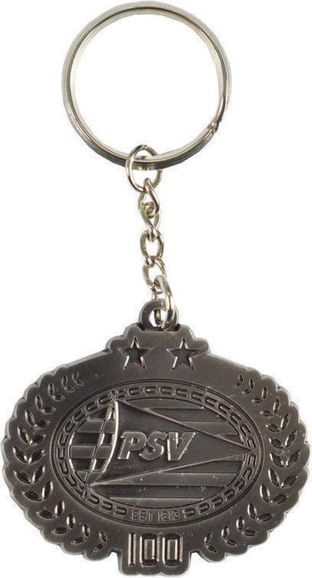 PSV Sleutelhanger - 100 Jaar - Zilver