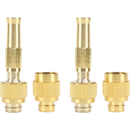 2 Set Tuinslangspuitmond 7 GPM 80 PSI G1/2 Draad Inlaatconnector Heavy Duty voor Auto beige