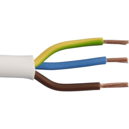 Huishoudkabel â€“ VMVL â€“ 3 x 1.5 mmÂ² â€“ 5 m â€“ wit