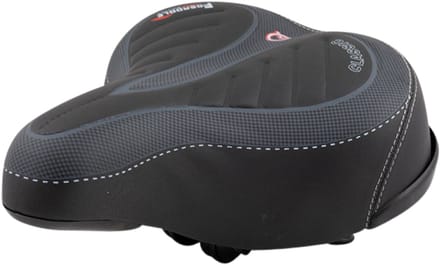 Fietszadel Luxe - zwart/grijs - met grote vering