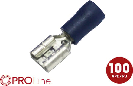 Kabelschoen 6.3x0.8 blauw (100stuks) ACV PROLine