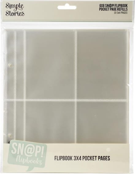 Simple Stories - Sn@p Flipbook/ Fotoboek Refill Paper - 7x10cm - Transparant