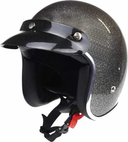 Redbike RB-765 retro jethelm metal flake grey maat S