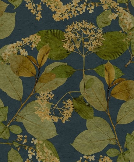 Decoprint Herbarium Behang met bladeren en bloemen - HE27233   5415058080532   Behang