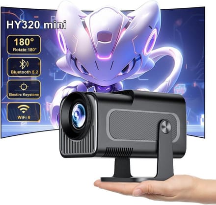 Mini Beamer - Film Projector met Bluetooth - Draagbare Beamer - 4K Kwaliteit - Zwart