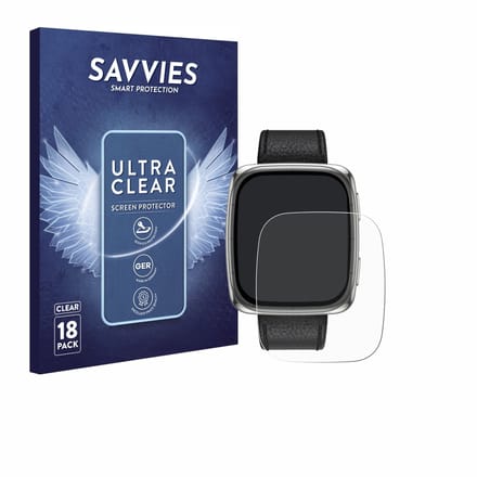 Savvies - Screenprotector voor Amazfit Active 2 (rechthoekig) - Folie Beschermfolie transparant 18 Stuks