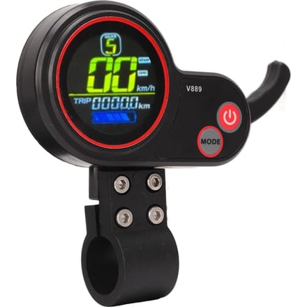 Elektrische Scooter Duimgashendel Display Dashboard Bedieningspaneel met USB 24V 36V 48V black