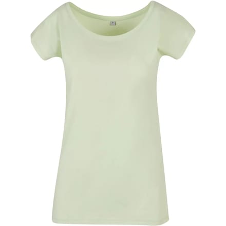 Build your Brand Ladies´ Wide Neck Tee BYBB013 - LIGHT MINT - S