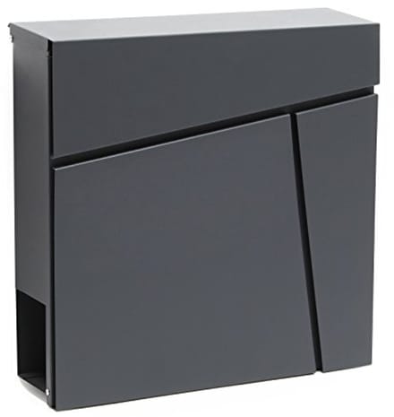Moderne brievenbus met krantenrol - Wandmontage - Poedercoating - Antraciet