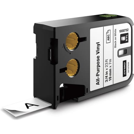 Etiketten DYMO 1868752 XTL Tapekleur: Wit Tekstkleur:Zwart 19 mm 7 m