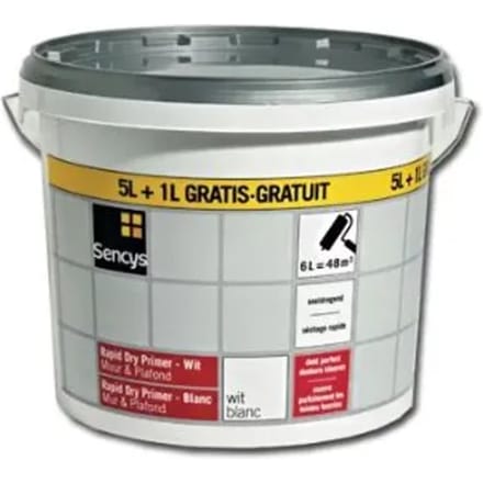 Sencys Rapid Dry Primer - Muur En Plafond - Wit - 6l
