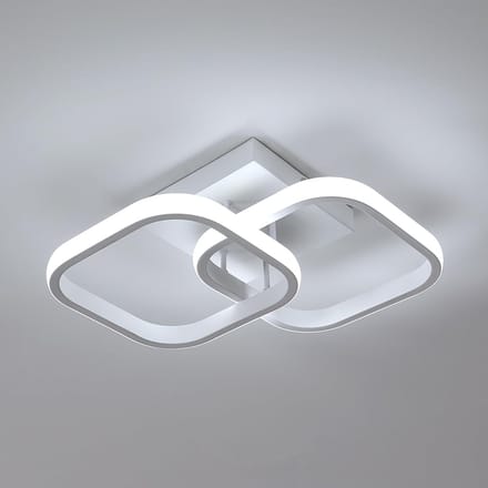 Goeco Plafondlamp - 30cm - Medium - LED - 30W - 3300LM - Vierkante Acryl Plafondlamp - 6500K - Koel Wit Licht