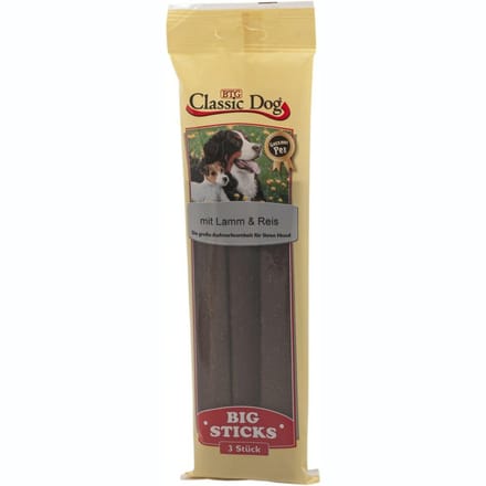 Classic Hondensnack Big Sticks 16 x verpakking van 3 - Lam & Rijst