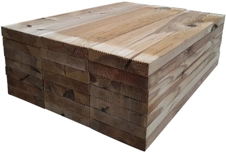 Voordeelpak 21 stuks Vlonderplank 60cm (1,83m²) - 27x145mm geïmpregneerd hout glad-geribbeld