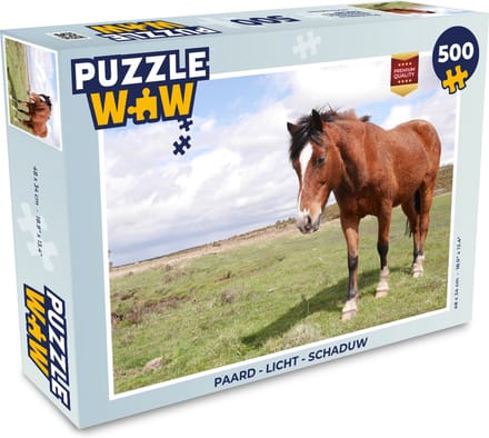 Puzzel Paard - Licht - Schaduw - Legpuzzel - Puzzel 500 stukjes