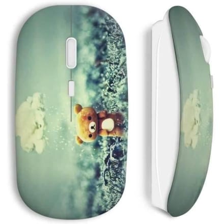 Souris Sans Fil Ourson Pluie Vintage Mignon