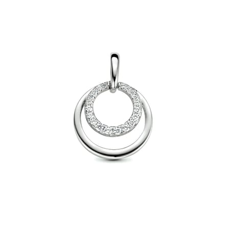 zilver gerhodineerd hanger rondjes zirkonia 1334769