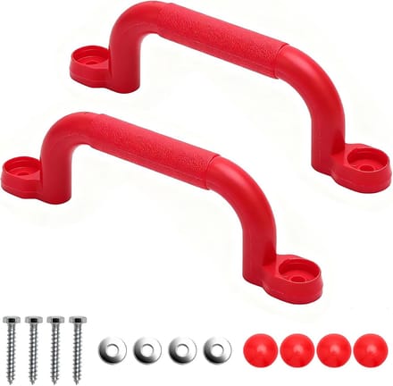 Speeltoren Handgrepen - Klimgrepen - Buiten Spelen - Antislip Ontwerp - 2 Stuks - Rood