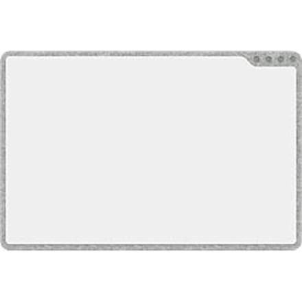 PLAYROOM whiteboard PLAYBOARD, e3-geëmailleerd staal, wit, gerecycled PET frame grijs, B 750 x H 500 mm
