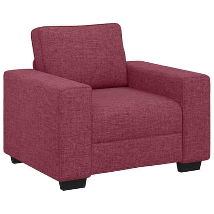 vidaXL - Bankstoel - Wijnrood - 100x77x82 - cm - Stof