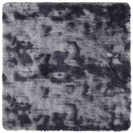 vidaXL - Hoogpolig - vloerkleed - NAVARRA - 240x240 - cm - polyester - donkergrijs