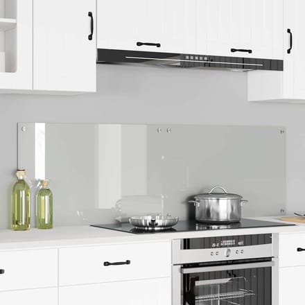 vidaXL - Keukenachterwand - 2 - st - Transparant - 80 - x - 50 - cm - gehard - glas