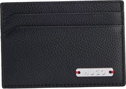 HUGO Leren Kaarthouder Nyxo Cardcase Black Zwart
