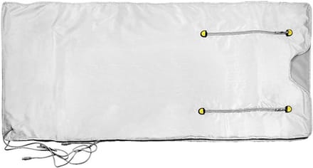 Saunadeken Infrarood - Verwarmingsdeken Spa - Ontspanning Thuis - Dubbele Ritssluiting - 180x80cm - Zilver