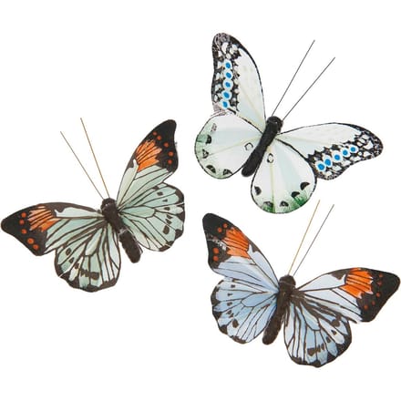 Rico Design "Vlinder met Clip" - Blauw-Groen