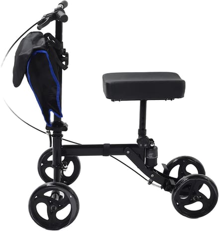 Knie step - Knie steun - Revalidatie fiets - Bestuurbaar en Verstelbaar - Zwart