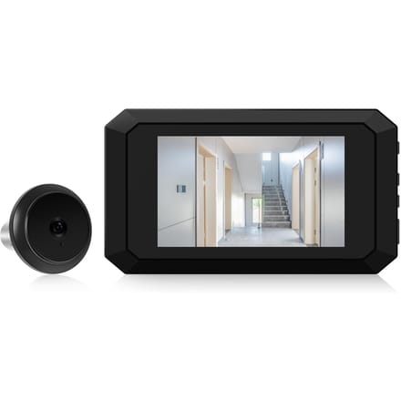 3,97-inch kijkgaatjecamera voor appartementdeur 2MP LCD digitale kijkgaatjeviewer 120 graden kleur zwart