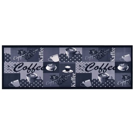 vidaXL - Keukenmat - wasbaar - Coffee - 45x150 - cm - blauw
