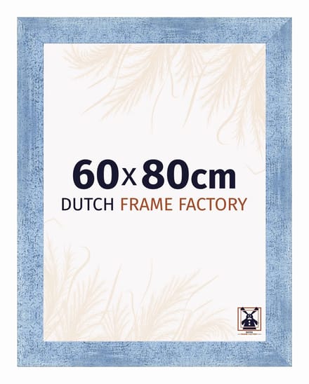 Fotolijst 60x80 cm - MDF - Helder Blauw Geveegd - Praag