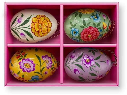 Pip Studio Eieren van Papier Mache - voor Pasen - Paasdecoratie - Veelkleurig - 5x7cm