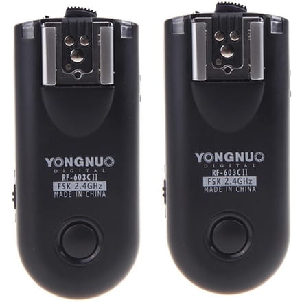 Yongnuo RF-603C II draadloze afstandsbediening flitstrigger C3 voor Canon 5D 1D 50D gray