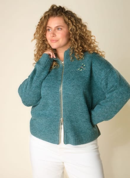 YEST CURVE Haniya Cover ups - Dark Mint/Melange - maat X-0(44)