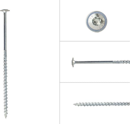 Wovar Tellerkopschroeven Verzinkt 6.0 x 160 mm Torx 30 | Doos 50 Stuks