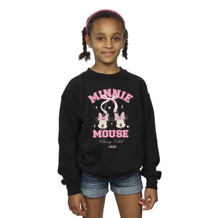 Disney Meisjes Cherry Club Minnie Mouse Sweatshirt (Zwart)