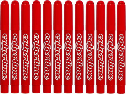 Colortime stift,  5 mm lijn, rood, 12 stuks