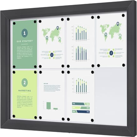 Outdoor Vergrendelbaar Notitiebord Slim 8 X A4 Anthracite - Syna SCTE8XA4PHC7016JS - Horeca & Professioneel